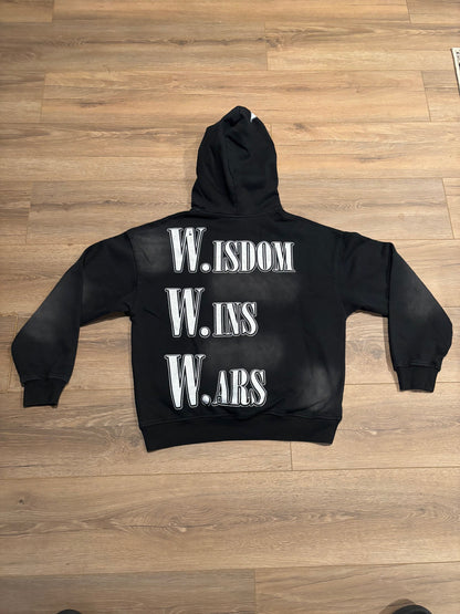 "Rich Wars" Black Washed Hoodie